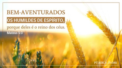 Bem-aventurados os humildes de espírito, porque deles é o reino dos céus. (Mateus 5:3)