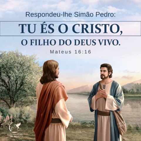 Evangelho (Mateus 16:16) Respondeu-lhe Simão Pedro: Tu és o Cristo, o Filho do Deus vivo.